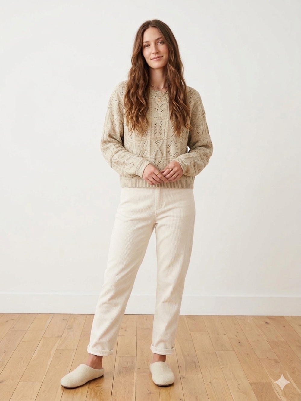 Vintage knit cream
